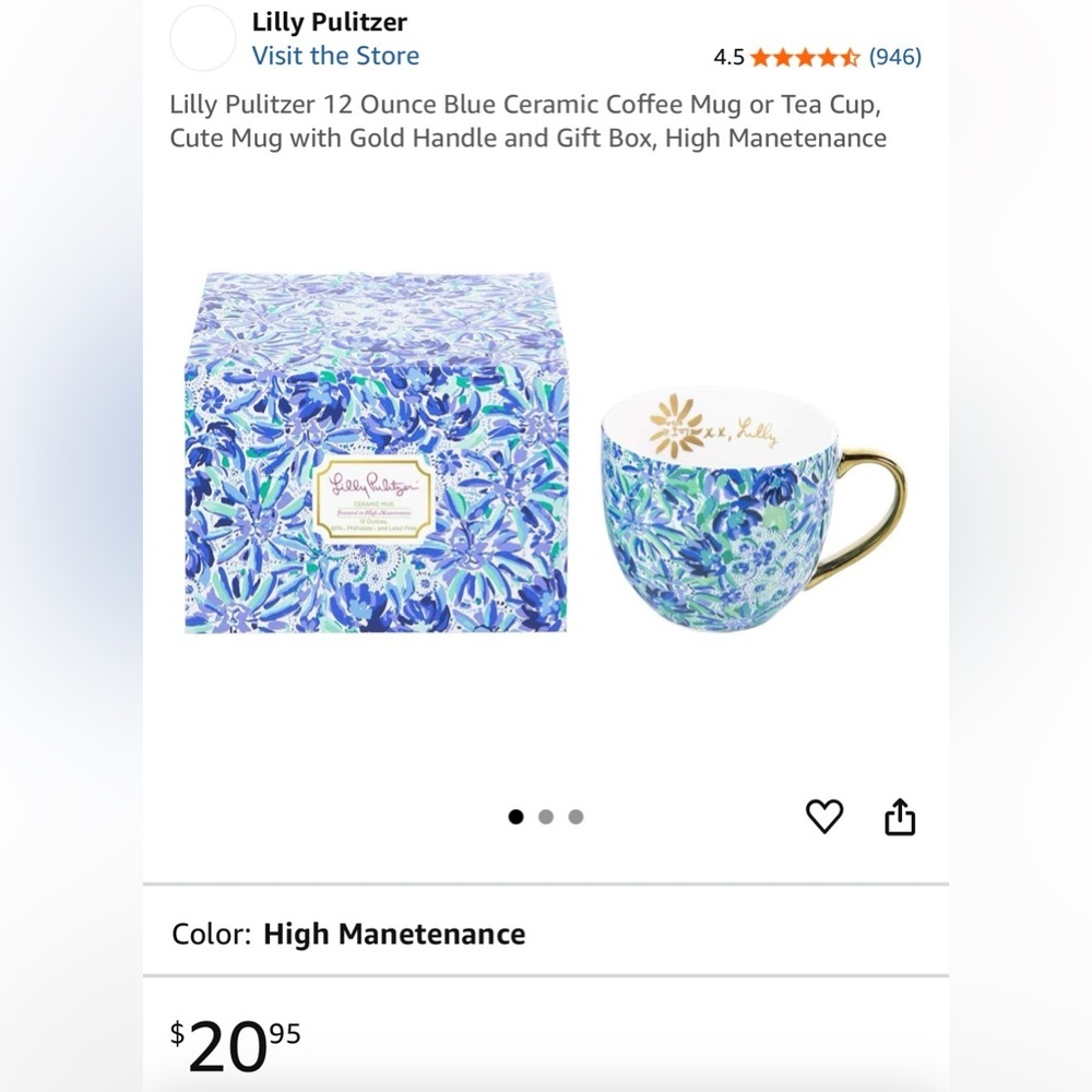 Lily Pulitzer mugs pack of 6